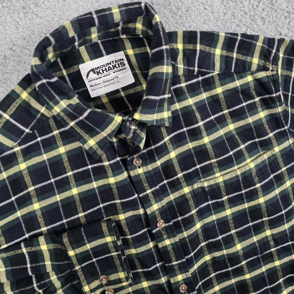 Mountain Khakis Flannel Shirt Mens Medium Plaid Long‎ Sleeve Button Up Outdoors